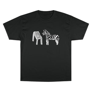 Zebra Painting On a Canvas: Champion T-Shirt