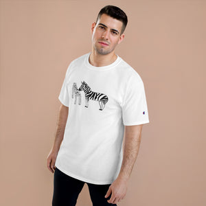 Zebra Painting On a Canvas: Champion T-Shirt